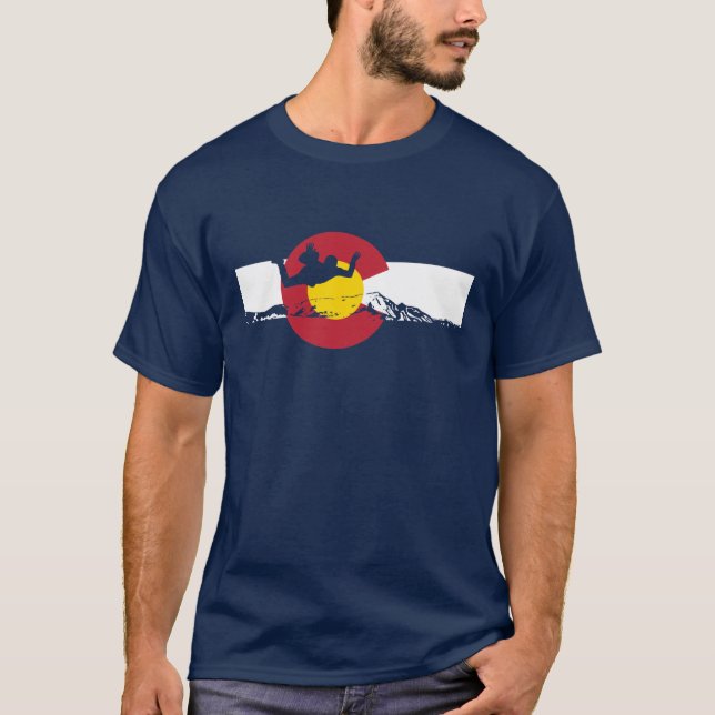 Colorado Flag T-Shirt - Skydive - Skydiving (Front)