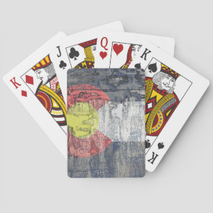 colorado flag textured wall playing cards
