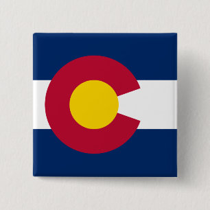 Colorado Flag The Centennial State Button
