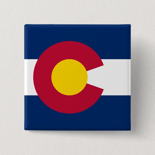 Colorado Flag The Centennial State Button (Front)