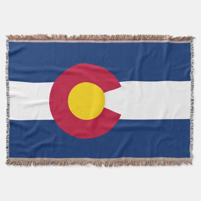 Colorado Flag Throw Blanket (Front)