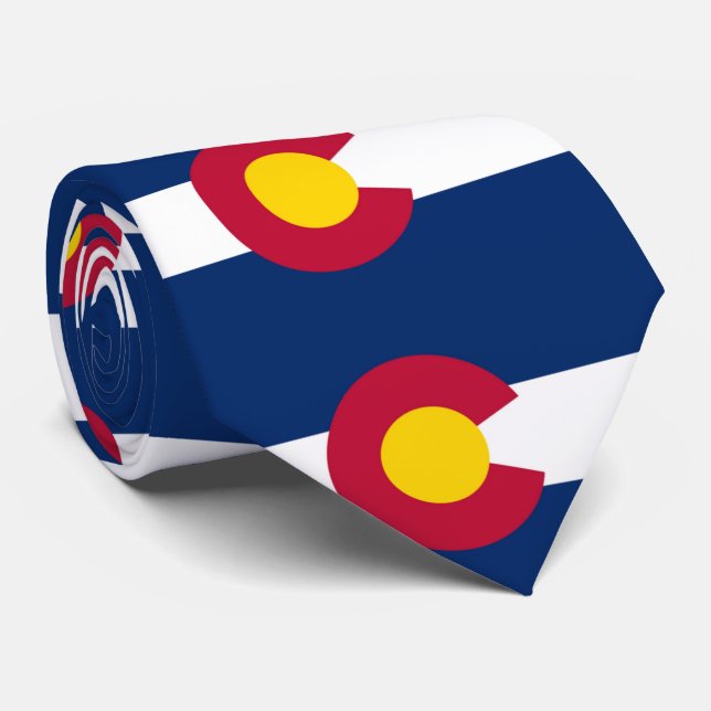Colorado Flag Tie (Rolled)