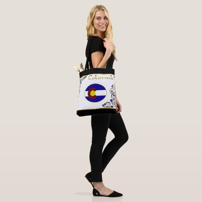 Colorado flag tote bag (On Model)
