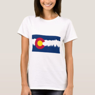 Colorado Flag Treeline Silhouette T-Shirt
