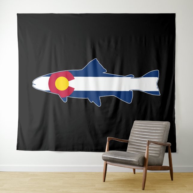 Colorado Flag Trout Fish Tapestry (In Situ (Horizontal))