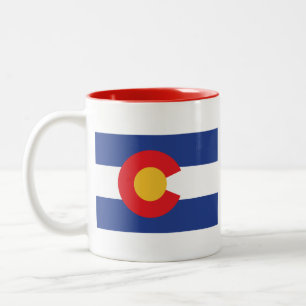 COLORADO-FLAG Two-Tone COFFEE MUG