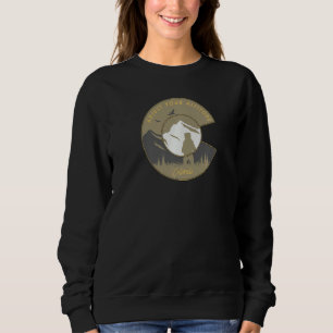 Colorado Flag Vintage Outdoors Mountain Graphic De Sweatshirt