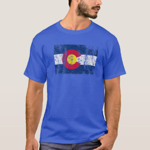 Colorado Flag Vintage Retro Men Women Kids Gift T-Shirt