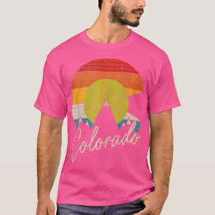 Colorado Flag Vintage Rocky Mountains Hiking Ski T-Shirt