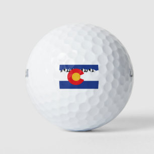 Colorado Flag with Mountains Golf Balls