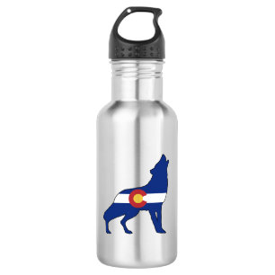 Colorado Flag Wolf 532 Ml Water Bottle