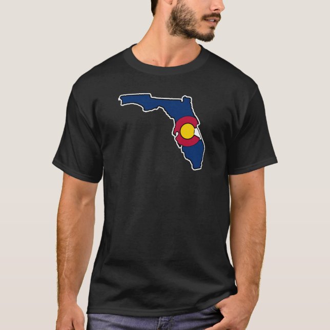 Colorado Florida flag mens tshirt (Front)