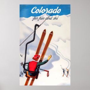 Colorado for Fun and Ski Poster