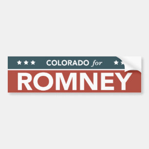 Colorado For Mitt Romney Ryan Bumper Sticker