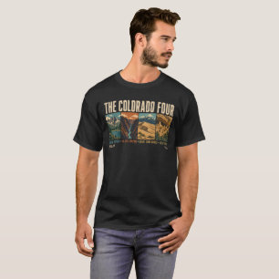 Colorado Four National Park Illustration Vintage T-Shirt