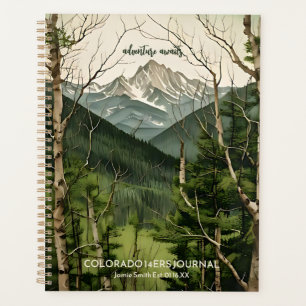 Colorado Fourteener Mountain Art CO 14ers Journal Planner