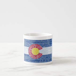 Colorado Fourteeners 14ers State Flag Espresso Mug