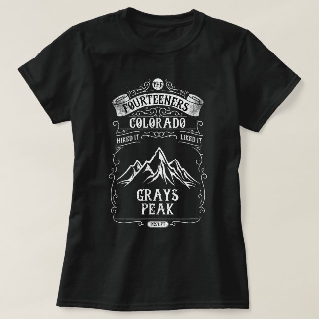 Colorado-Fourteeners-Hiking-Greys Peak  T-Shirt (Design Front)