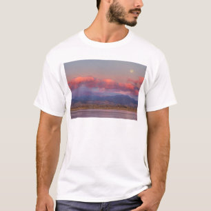 Colorado Front Range Longs Peak Full Moon Sunrise T-Shirt