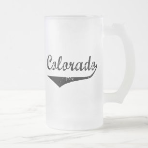 Colorado Frosted Glass Beer Mug