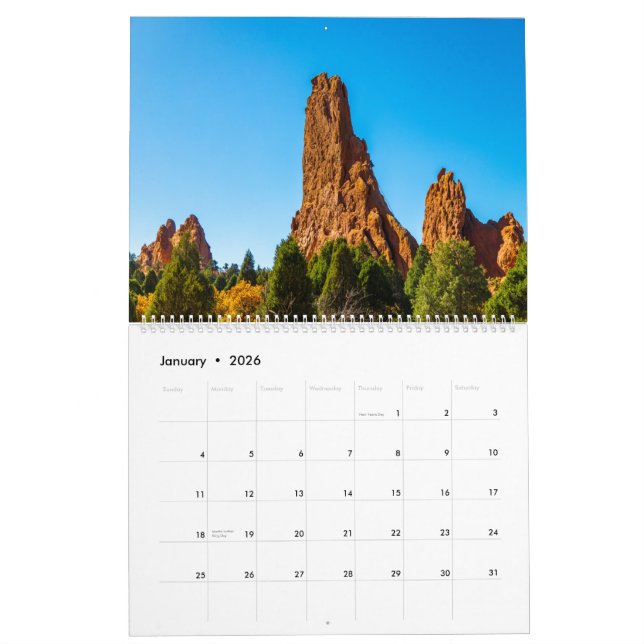 Colorado Garden of the Gods 2021 Calendar (Jan 2026)