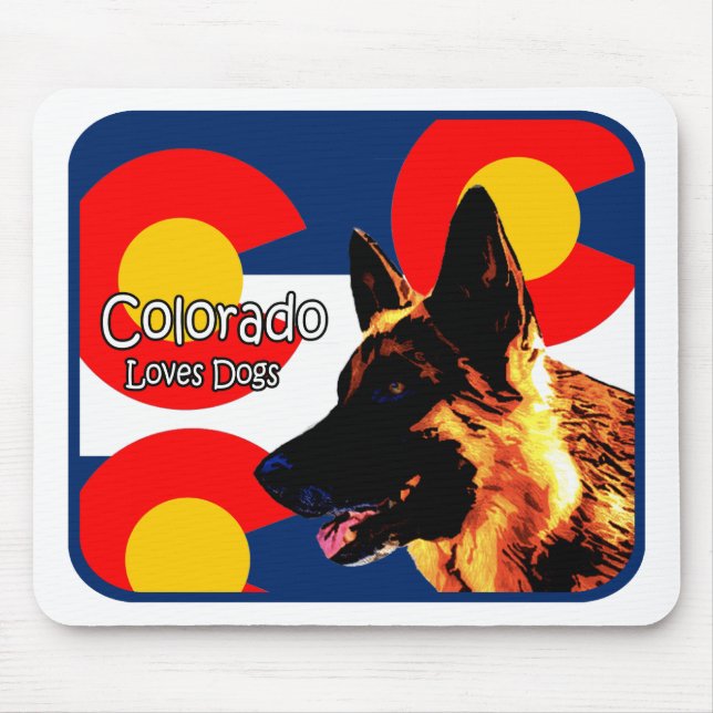 Colorado German Shepherd Mouse Mat (Front)