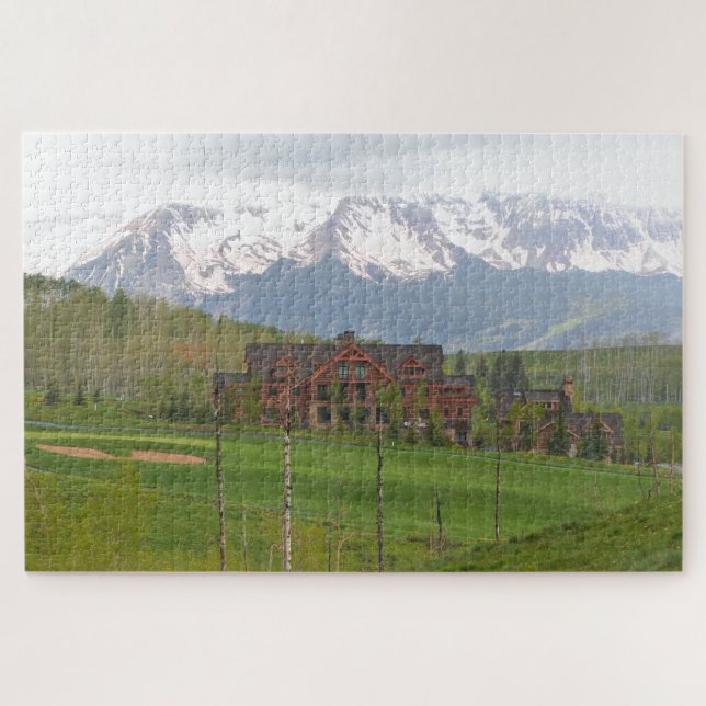 Colorado golf course and mountains, Telluride Jigsaw Puzzle (Horizontal)