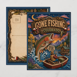Colorado Gone Fishing Greenback Cutthroat Trout Postcard