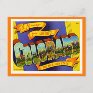 Colorado Greetings From US States Postcard