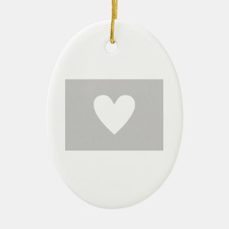 Colorado heart ceramic tree decoration