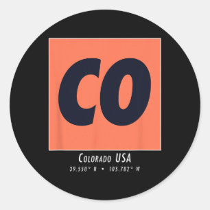 Colorado Hiking And Skiing Co Vintage Mountain Spo Classic Round Sticker