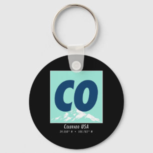 Colorado Hiking And Skiing Co Vintage Mountain Spo Key Ring