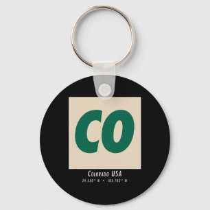 Colorado Hiking And Skiing Co Vintage Mountain Spo Key Ring