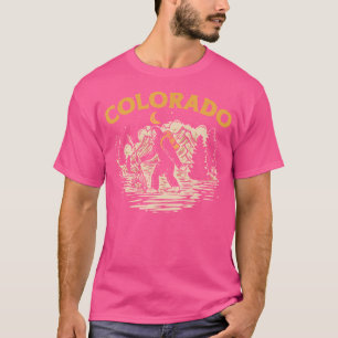 Colorado Hiking Bigfoot Nighttime Stroll Mountains T-Shirt