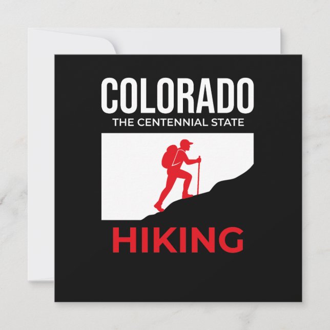 Colorado Hiking – The Centennial State USA Invitation (Front)