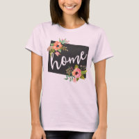 Colorado Home Chalkboard Watercolor Flowers State