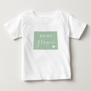 Colorado Home Grown   Editable Colours State Map Baby T-Shirt