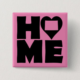 Colorado Home Heart State Button Badge Pin
