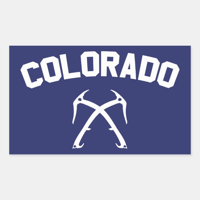 Colorado Ice Climbing Rectangular Sticker (Front)