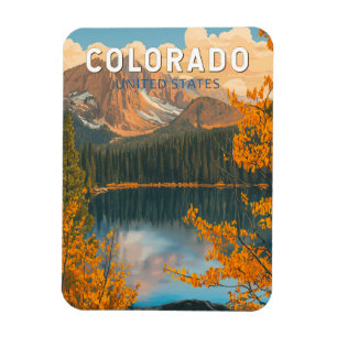 Colorado Illustration Travel Art Vintage Magnet