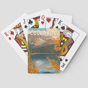 Colorado Illustration Travel Art Vintage Playing Cards
