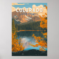 Colorado Illustration Travel Art Vintage