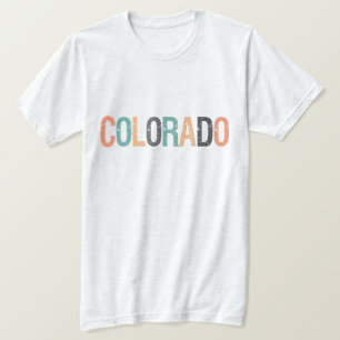 Colorado in faded retro colour lettering T-Shirt