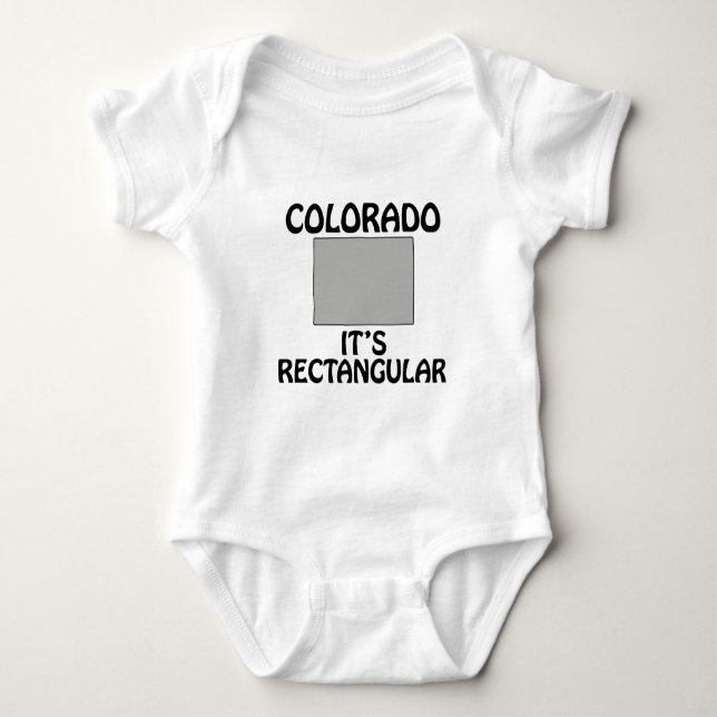 Colorado - It's Rectangular Baby Bodysuit (Front)
