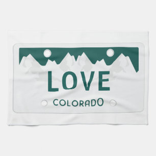 Colorado License Plate Tea Towel
