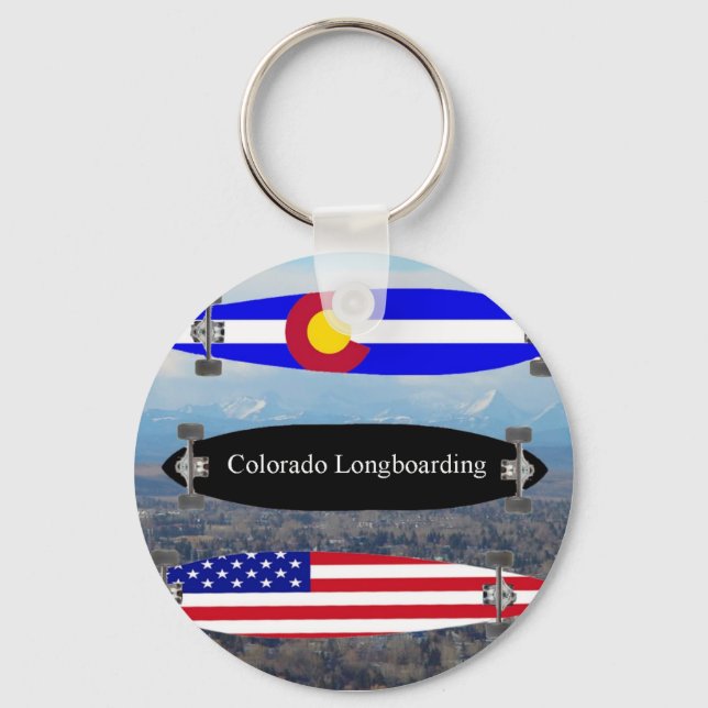 Colorado Longboarding Key Ring (Front)