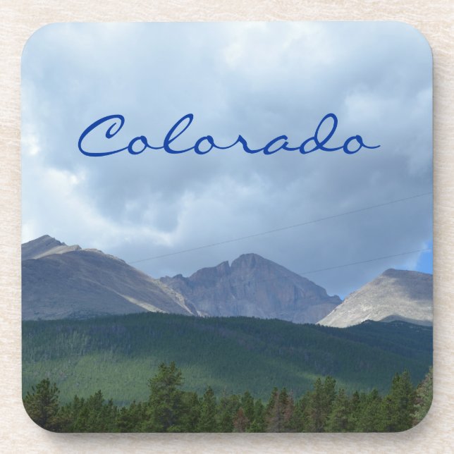 Colorado Longs Peak Cork Coaster (Front)