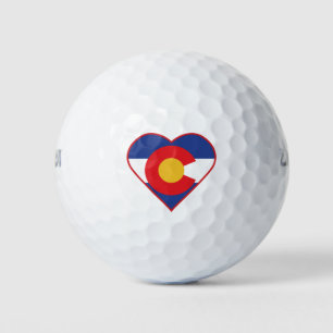 Colorado Love Heart Golf Balls