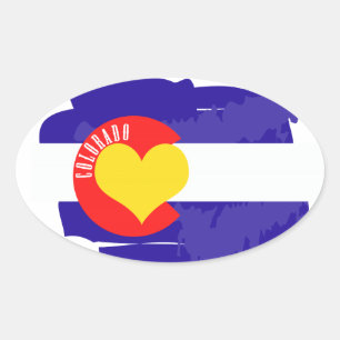 Colorado Love Oval Sticker