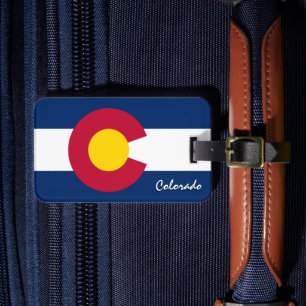Colorado Luggage Tags, patriotic Colorado Flag Tag
